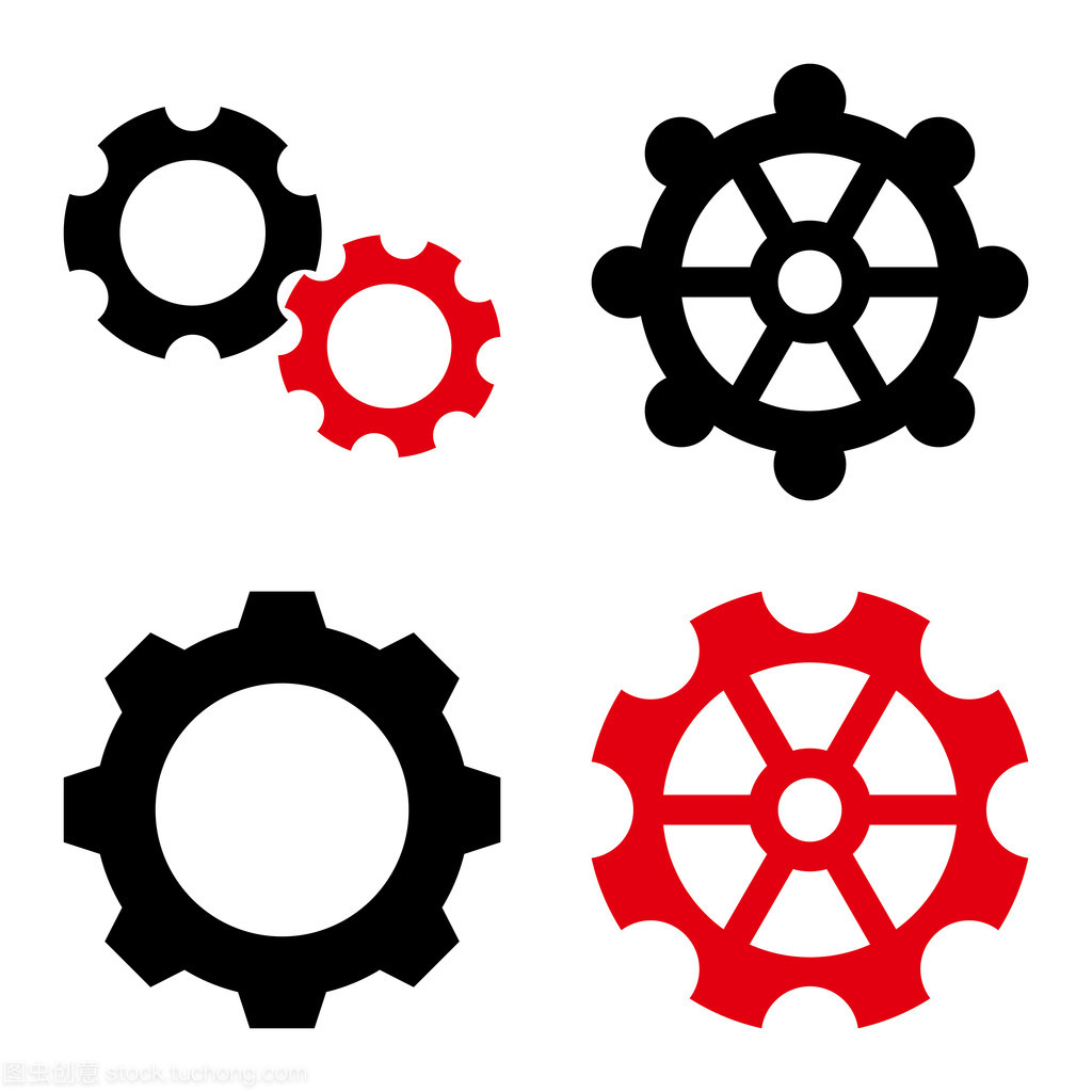 齒輪平面矢量圖標 設計與應用解析